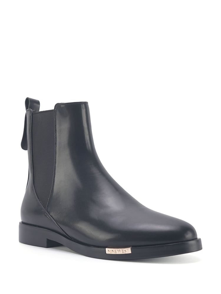 Nine West Womens 'Sandie' Dark Black Flat Chelsea Boots - Image 2 of 3