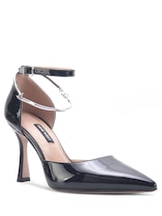 Nine West Womens 'Tibby' Black Ankle Strap Spool Heel Pumps - Image 2 of 3