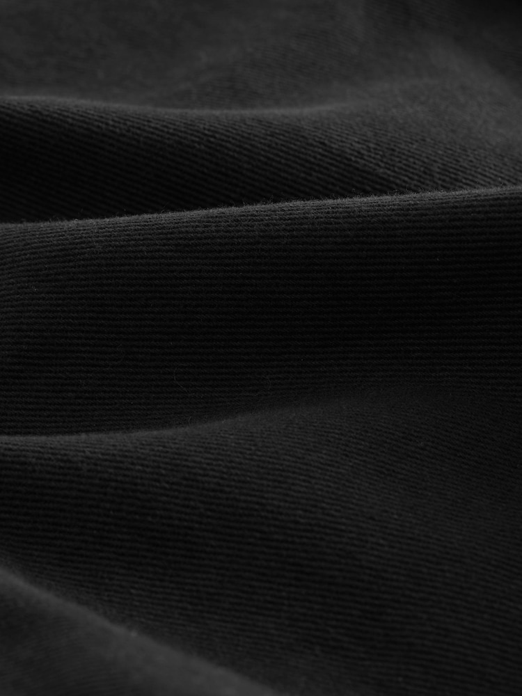 Black Twin Pocket Cotton Shacket Overshirt - Image 9 of 9