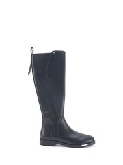 Bottes plates hauteur genou noires avec fermeture éclair Nine West Womens 'Sanisa' - Image 2 of 3