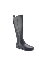 Bottes plates hauteur genou noires avec fermeture éclair Nine West Womens 'Sanisa' - Image 3 of 3