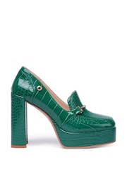 Mocassins à talon carré effet croco Nine West femme - Image 1 of 2