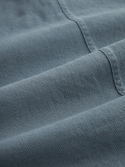 Blue Twill Chore Shacket 100% Cotton Overshirt - Image 10 of 10