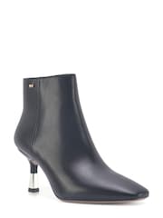 Nine West Womens 'Henna' Spool Heel Black Boots with Zipper - Image 2 of 3