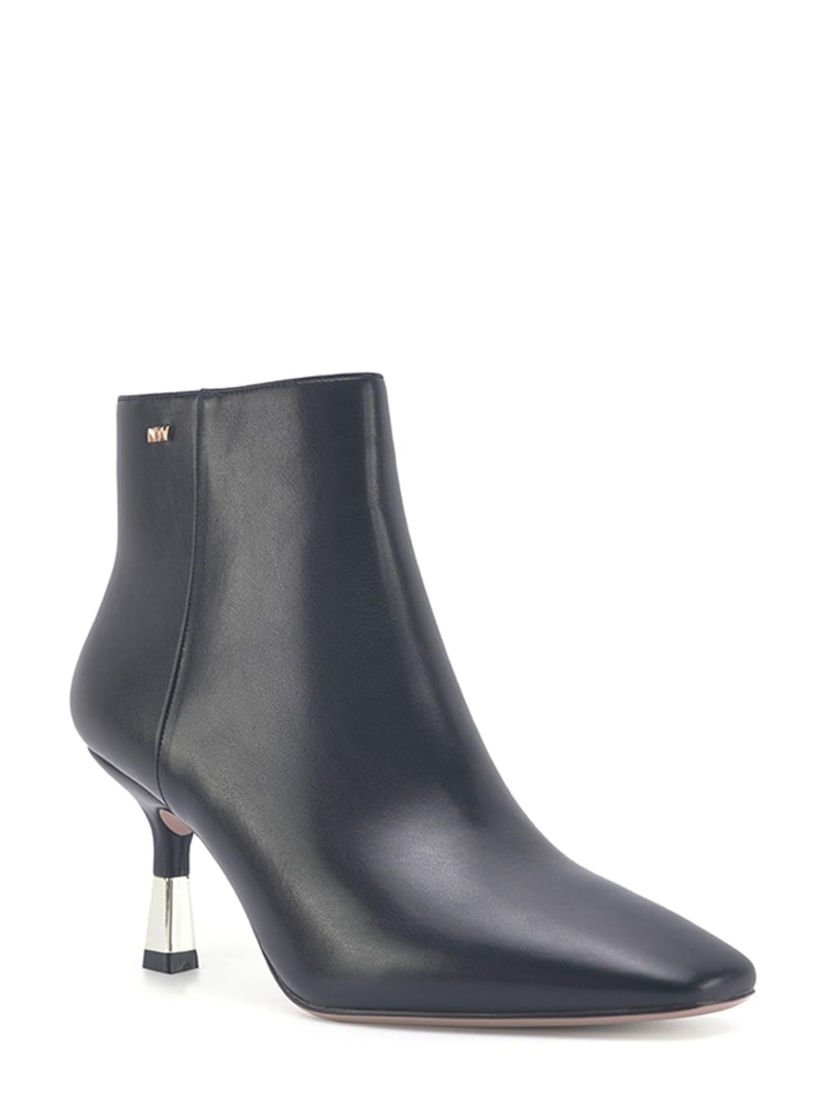 Nine West Womens 'Henna' Spool Heel Black Boots with Zipper - Image 2 of 3
