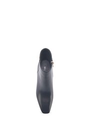Nine West Womens 'Henna' Spool Heel Black Boots with Zipper - Image 3 of 3