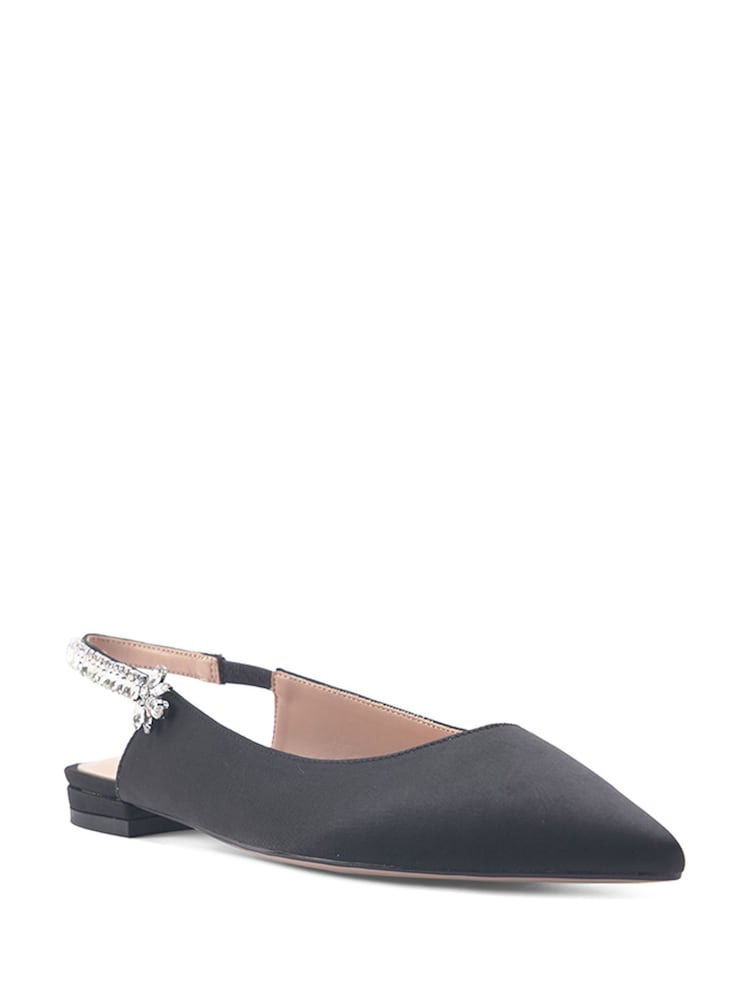 Nine West Womens 'Mabay' Flat Sling Back Ballet Black Pumps - Image 2 of 3