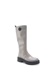Nine West Womens 'Formina' Grey Flat Lug Sole Knee High Boots - Image 1 of 2