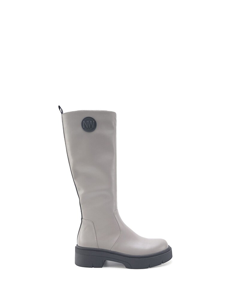 Nine West Womens 'Formina' Grey Flat Lug Sole Knee High Boots - Image 2 of 2