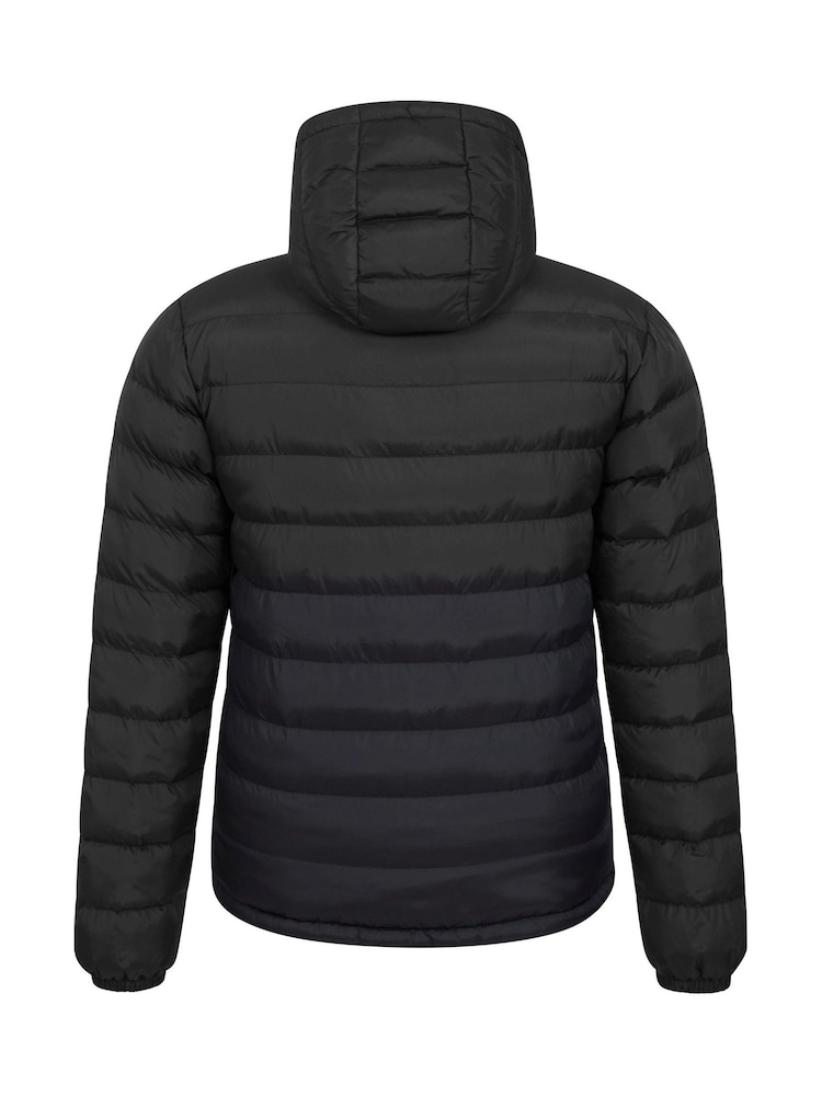 Mountain Warehouse Black Seasons Mens Water Resistant Faux Fur Lined Padded Jacket - Image 2 of 6