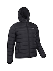 Mountain Warehouse Black Seasons Mens Water Resistant Faux Fur Lined Padded Jacket - Image 4 of 6