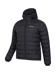 Mountain Warehouse Black Seasons Mens Water Resistant Faux Fur Lined Padded Jacket - Image 5 of 6
