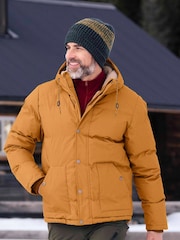 Mountain Warehouse Natural Manta Mens Water Resistant Borg Lined Padded Jacket - Image 1 of 4