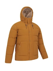 Mountain Warehouse Natural Manta Mens Water Resistant Borg Lined Padded Jacket - Image 2 of 4