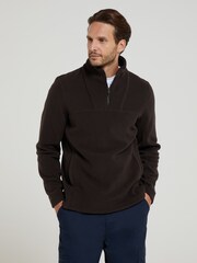 Mountain Warehouse Brown Mens Cedar Quarter Zip Fleece - Image 1 of 4