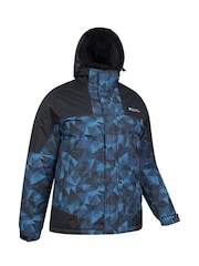 Mountain Warehouse Blue Mens Water Resistant Printed Ski Jacket And Trousers Set - Image 3 of 6