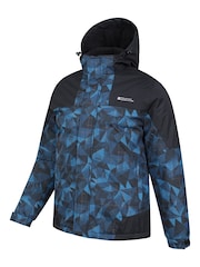 Mountain Warehouse Blue Mens Water Resistant Printed Ski Jacket And Trousers Set - Image 5 of 6