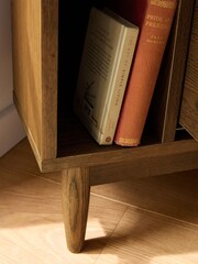 Natural Clayton Oak Marquetry Up to 46 inch Corner TV Unit - Image 3 of 8