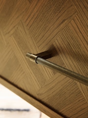Natural Clayton Oak Marquetry Up to 46 inch Corner TV Unit - Image 4 of 8