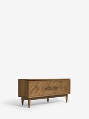 Natural Clayton Oak Marquetry Up to 46 inch Corner TV Unit - Image 6 of 8