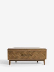 Natural Clayton Oak Marquetry Up to 46 inch Corner TV Unit - Image 8 of 8