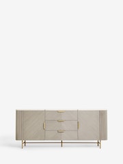 Light Grey Valencia Marble Mango Wood Extra Large Sideboard - Image 5 of 8