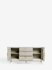 Light Grey Valencia Marble Mango Wood Extra Large Sideboard - Image 6 of 8