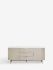 Light Grey Valencia Marble Mango Wood Extra Large Sideboard - Image 8 of 8