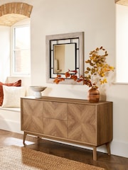 Dark Natural Hayford Oak Effect Large Sideboard - Image 1 of 9