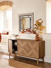 Dark Natural Hayford Oak Effect Large Sideboard - Image 3 of 9