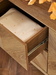 Dark Natural Hayford Oak Effect Large Sideboard - Image 5 of 9
