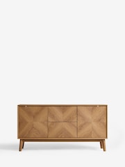 Dark Natural Hayford Oak Effect Large Sideboard - Image 6 of 9
