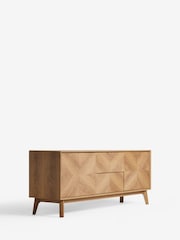 Dark Natural Hayford Oak Effect Large Sideboard - Image 8 of 9