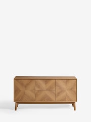Dark Natural Hayford Oak Effect Large Sideboard - Image 9 of 9