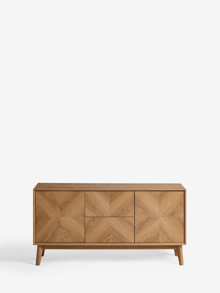 Dark Natural Hayford Oak Effect Large Sideboard - Image 9 of 9