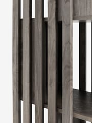 Dark Slatted Mango Wood Effect Shelf - Image 5 of 6