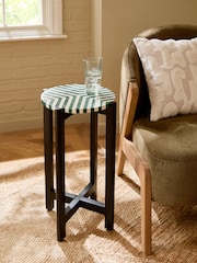 Green Tiled Effect Side Table - Image 1 of 6