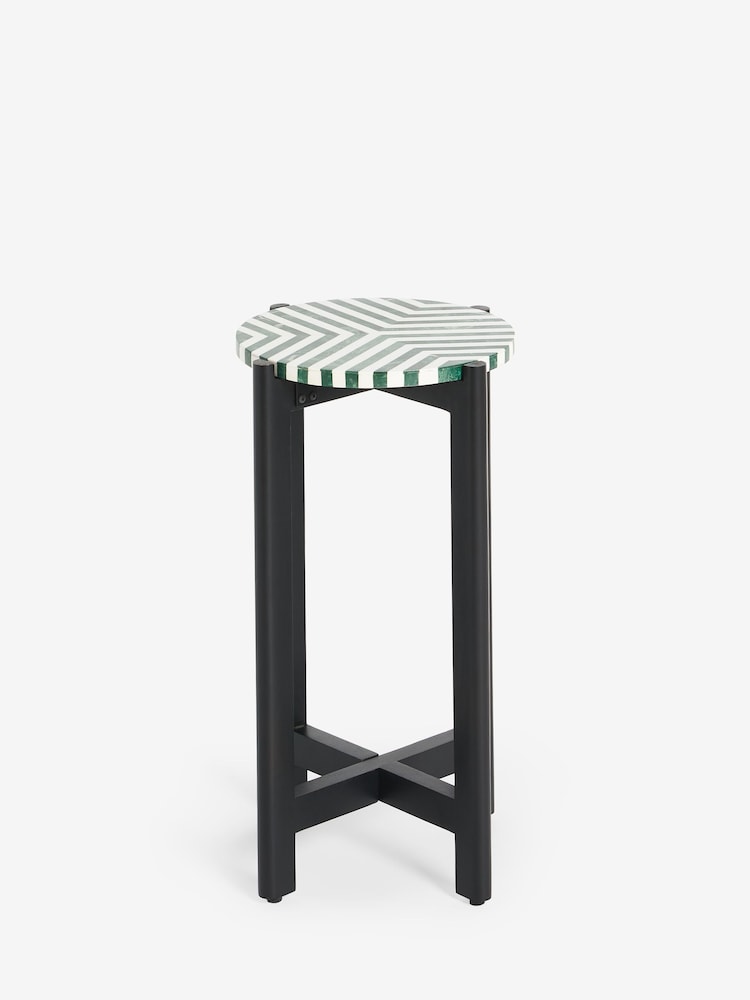 Green Tiled Effect Side Table - Image 6 of 6