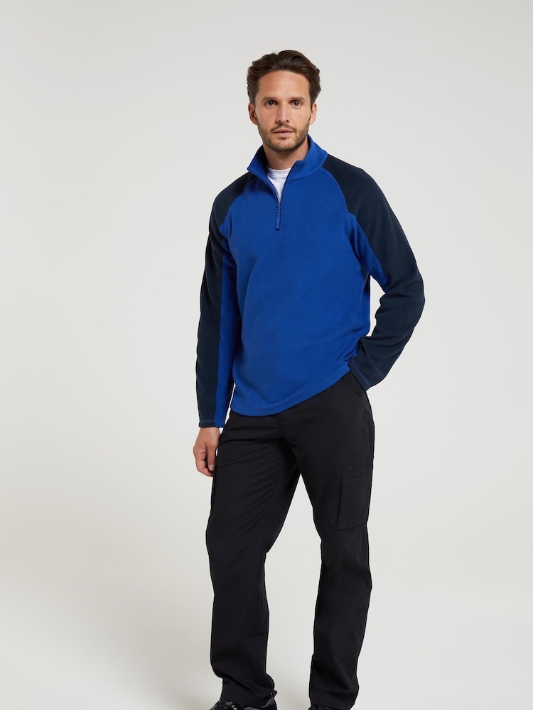 Mountain Warehouse Navy Blue Mens Ashbourne II Half Zip Fleece - Image 3 of 9