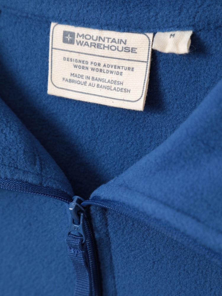 Темно-синий - Мужской флисовый топ с короткой молнией Mountain Warehouse Ashbourne Ii - Image 9 of 9