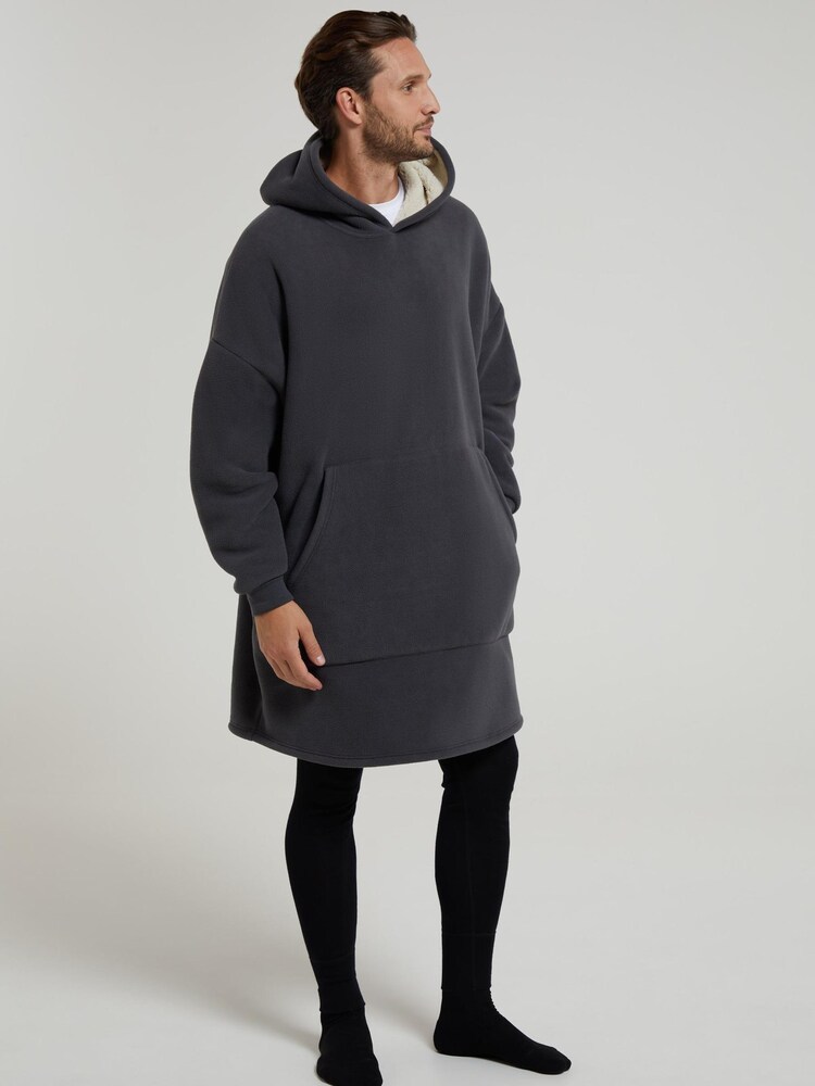 Mountain Warehouse Grey Snug Mens Borg Lined Hooded Blanket - Image 1 of 1 Mountain Warehouse Grey Snug Mens Borg Lined Hooded Blanket - Image 1 of 1