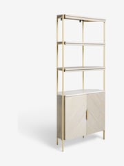 Light Grey Valencia Marble Mango Wood Corner Shelf - Image 8 of 8