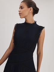 Florere Cotton Lace Midi Dress - Image 5 of 7