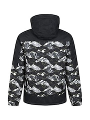 Mountain Warehouse Grey Shadow II Mens Fleece Lined Printed Snow Ski Jacket - Image 4 of 6