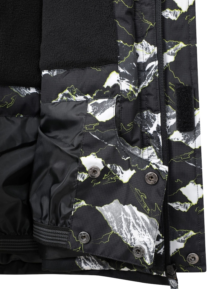 Mountain Warehouse Grey Shadow II Mens Fleece Lined Printed Snow Ski Jacket - Image 6 of 6