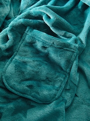 Victoria's Secret Black Ivy Green Stars Cosy Short Dressing Gown - Image 2 of 3