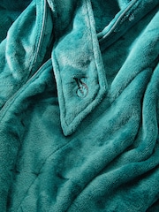 Victoria's Secret Black Ivy Green Stars Cosy Short Dressing Gown - Image 3 of 3