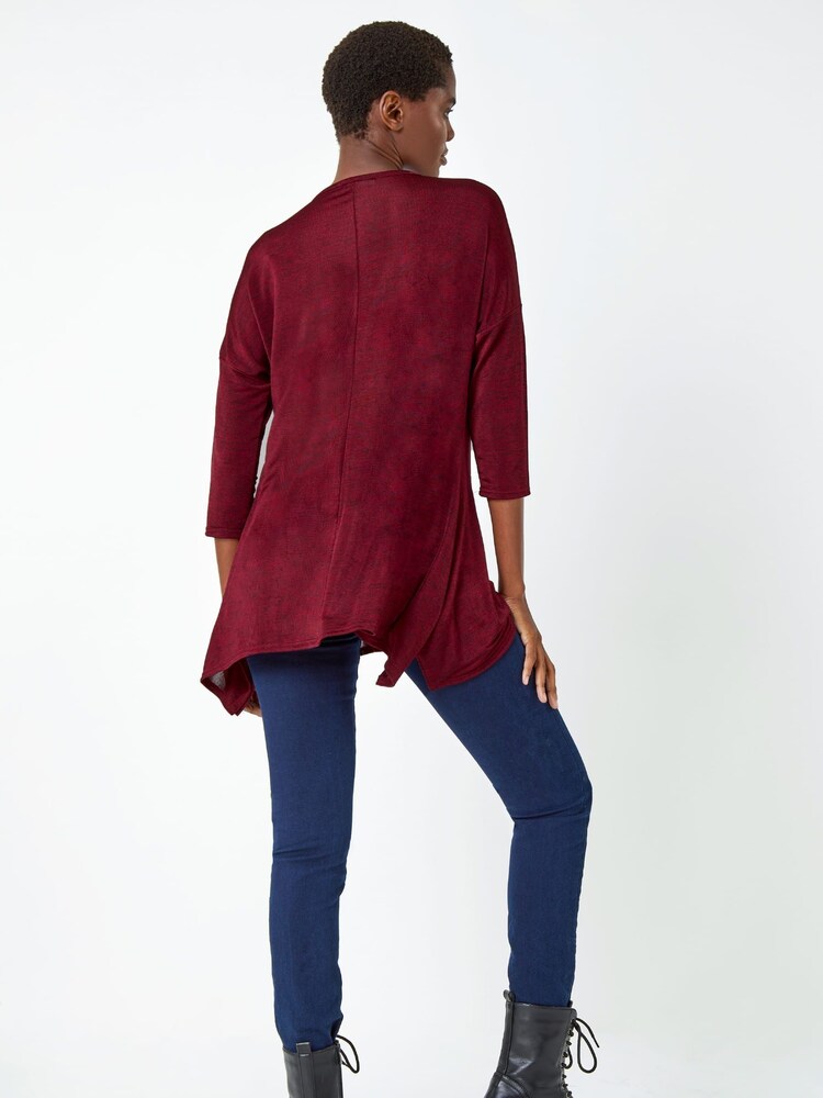 Roman Red Marl Soft Stretch Jersey Tunics - Image 2 of 5