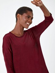 Roman Red Marl Soft Stretch Jersey Tunics - Image 4 of 5