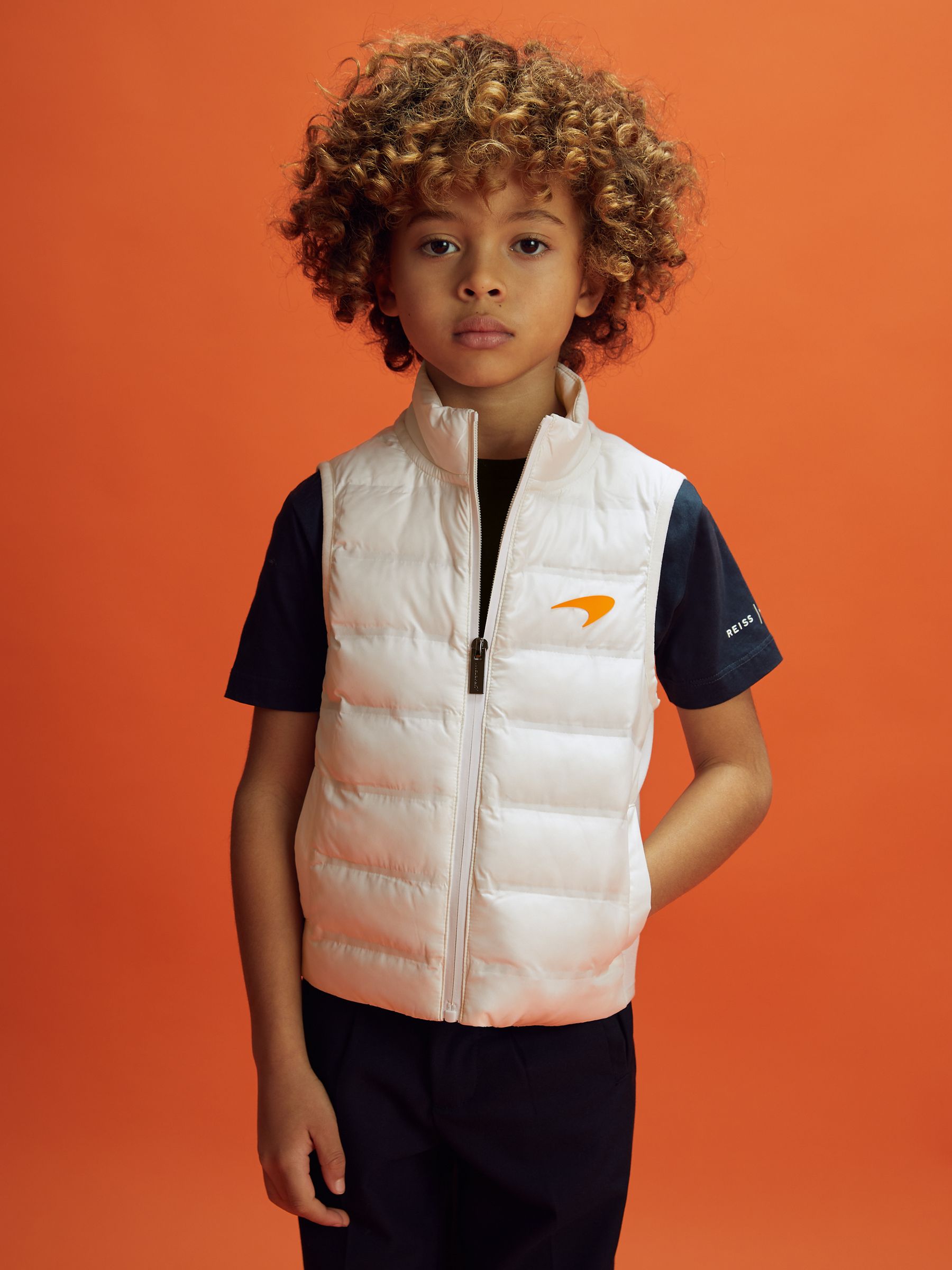 Reiss Mclaren Reiss X Mclaren F1 Team Hybrid Quilt And Knit Gilet